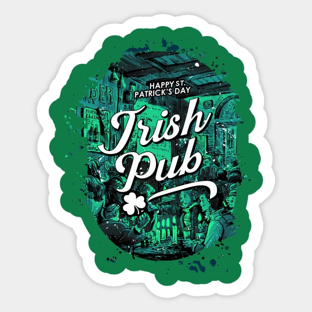 Happy St Patrick's Day Irish Pub Sticker by Habli